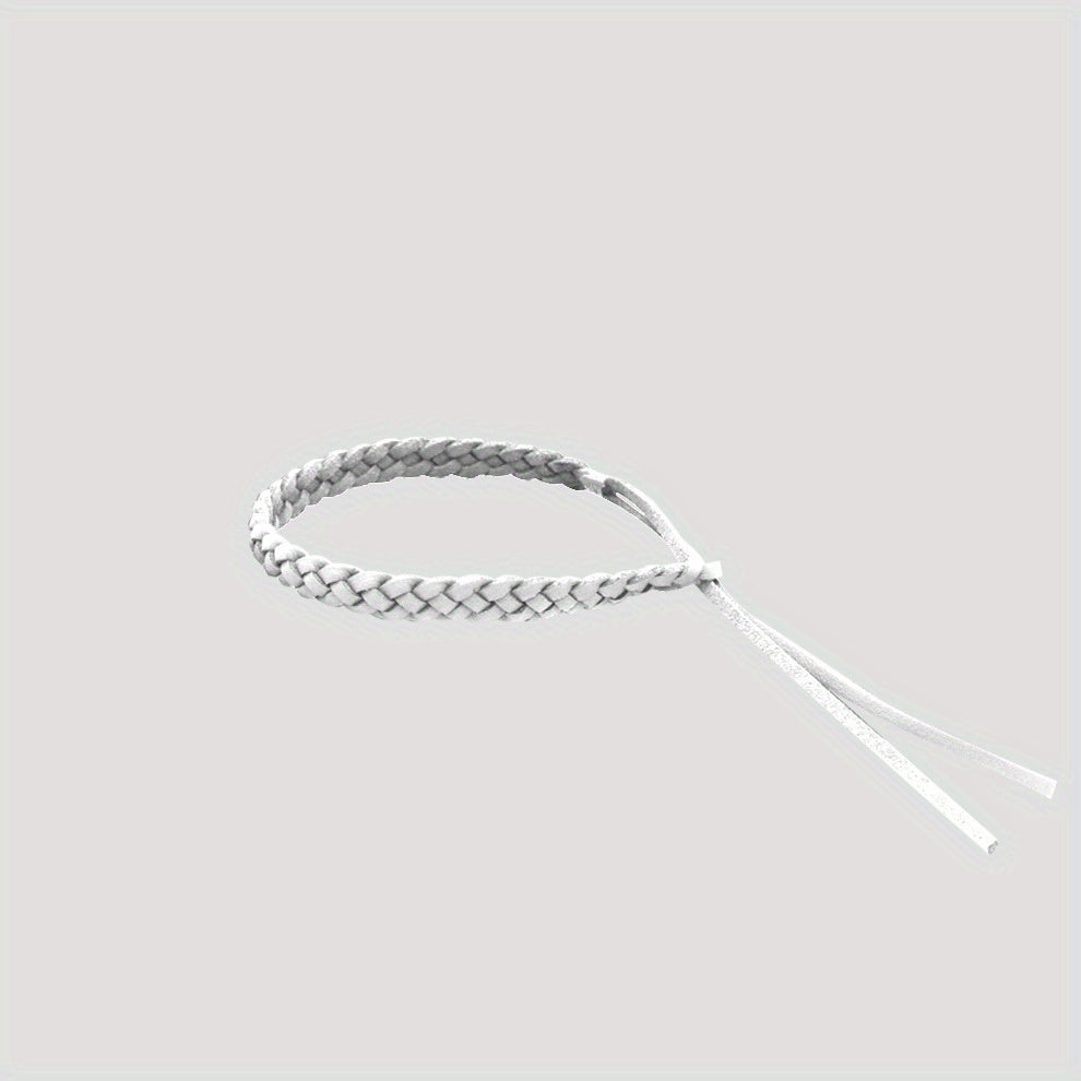 Adjustable Two Tone Braided Bracelet for Everyday Wear