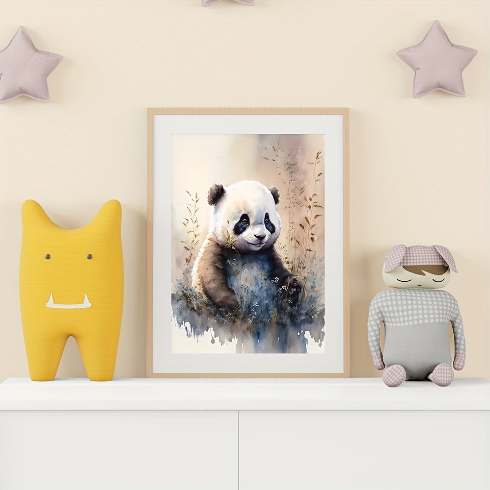 Cute Watercolor Animal Poster for Kids' Room