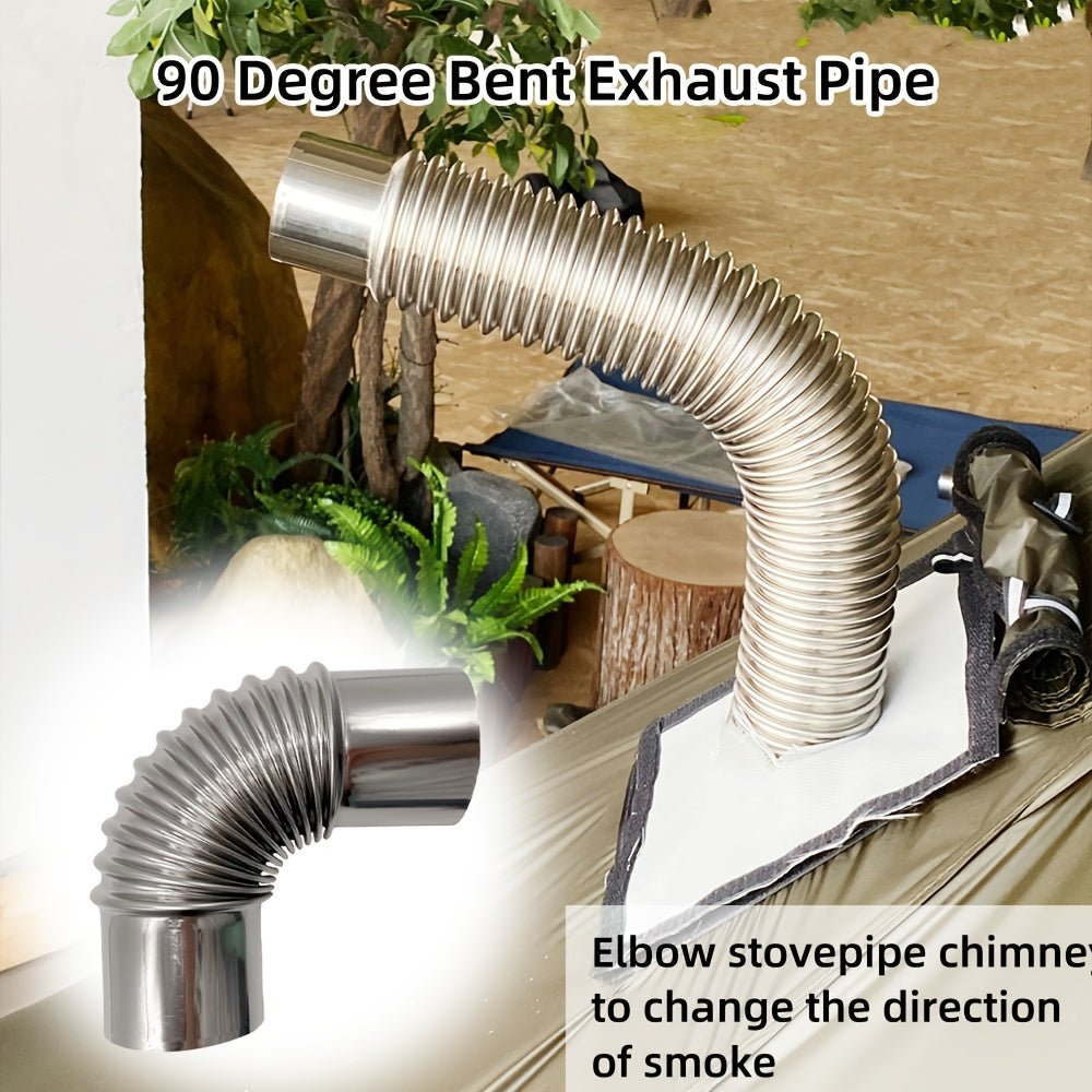 Stainless Steel Wood Stove Pipe Elbow 90 Degree 2-36 Inch Chimney Flue