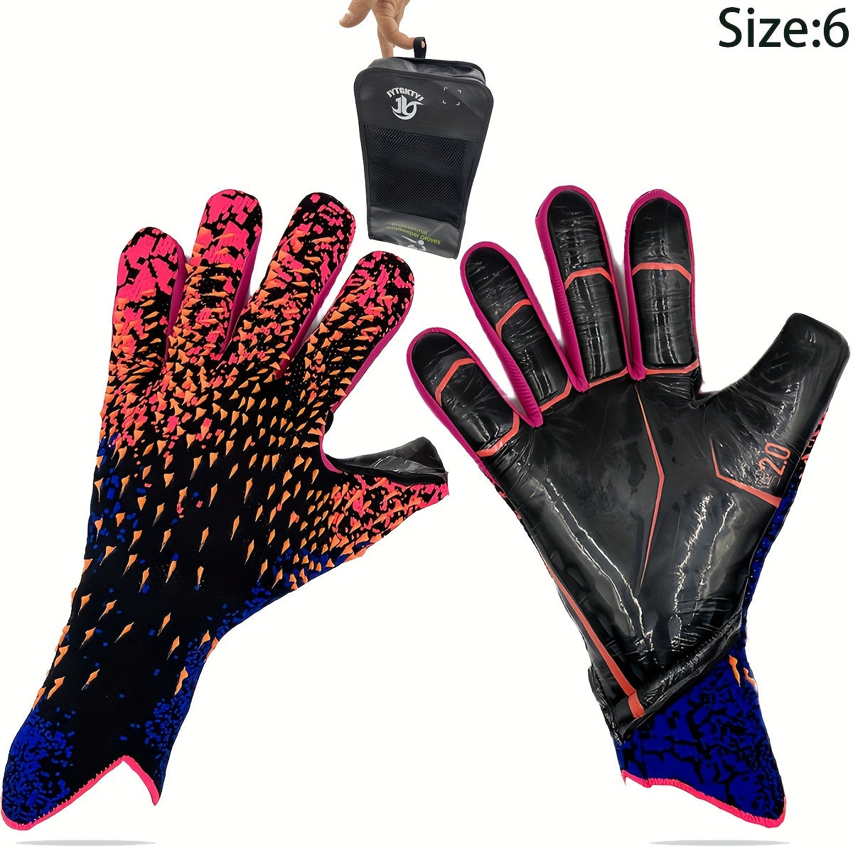 Strong Grip Soccer Goalie Gloves With Finger Protection