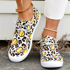 Women's Versatile Leopard Sports Sneakers Lightweight Casual Shoes