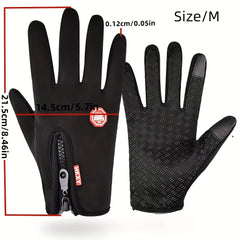 Waterproof Warm Full Finger Gloves Touch Screen Anti-slip Gloves