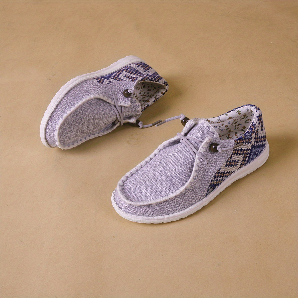Women's Lace Up Low Board Shoes Lightweight Slip on Casual Flat Shoes