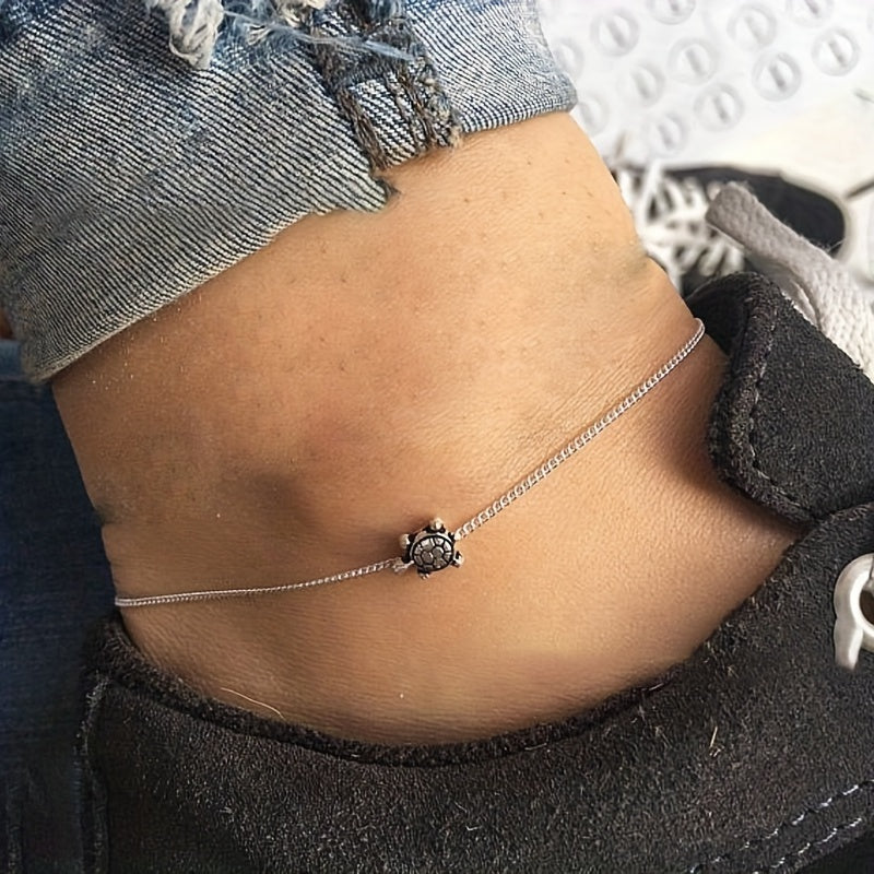 Vintage Style Turtle Anklet Beach Alloy Ankle Bracelet