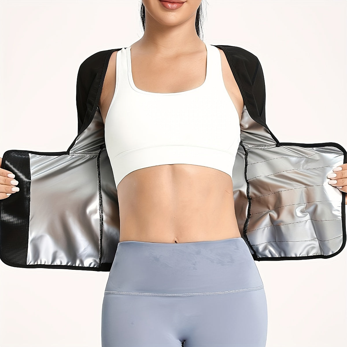 Women's Body Shaper Yoga Suit Sports Sweat Tank Top Fitness