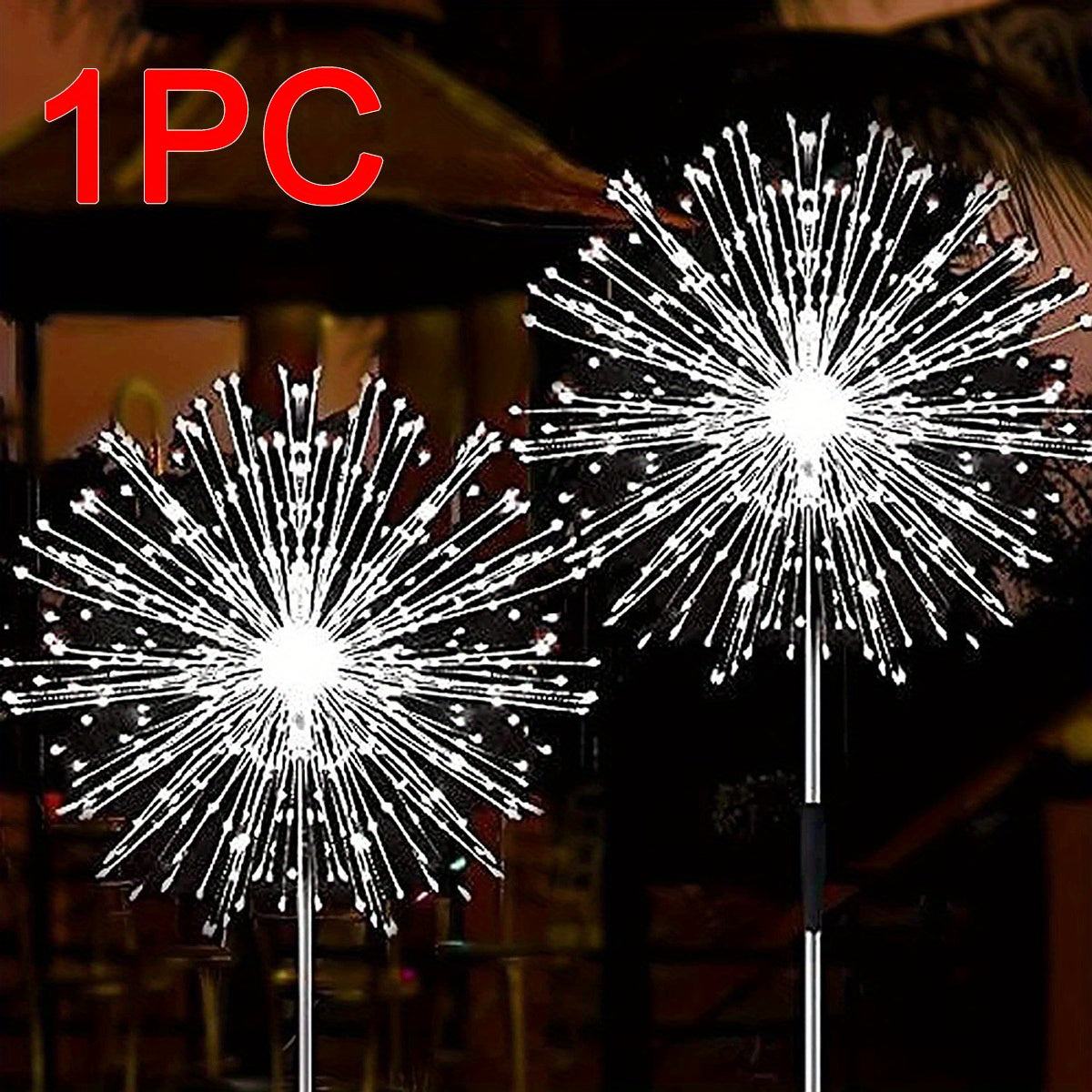 Solar Fireworks Lights 8 Modes Outdoor Waterproof 200 LEDs