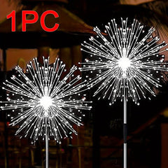 Solar Fireworks Lights 8 Modes Outdoor Waterproof 200 LEDs