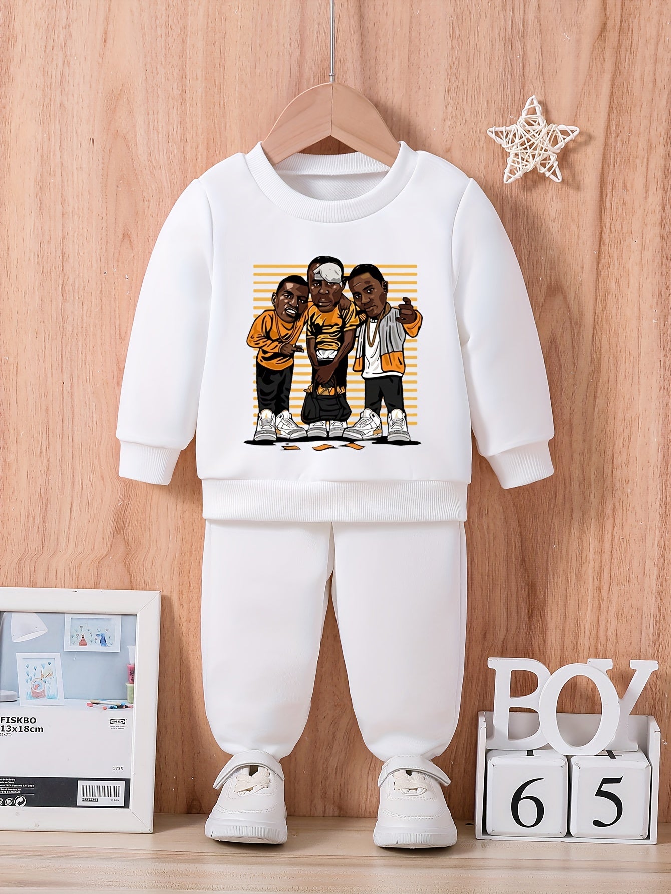 Baby Bros Casual Outfit Long Sleeve Sweatshirt Trousers Set