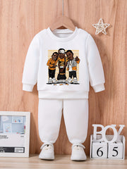 Baby Bros Casual Outfit Long Sleeve Sweatshirt Trousers Set