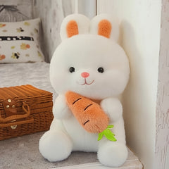Cute Rabbit Plush Toy with Carrot Soft Stuffed Animal