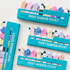 240 Sheets Cats Sticky Point Markers Cartoon Cat Sticky Notes Index Memo Pad