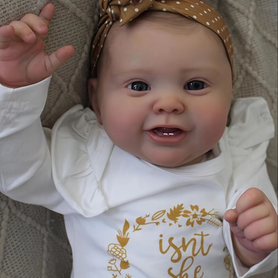 24 Inch Realistic Reborn Doll with Hand Drawn Hair and 3D Skin Veins