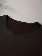 Smiling Face Print Casual T Shirt Round Neck Short Slee