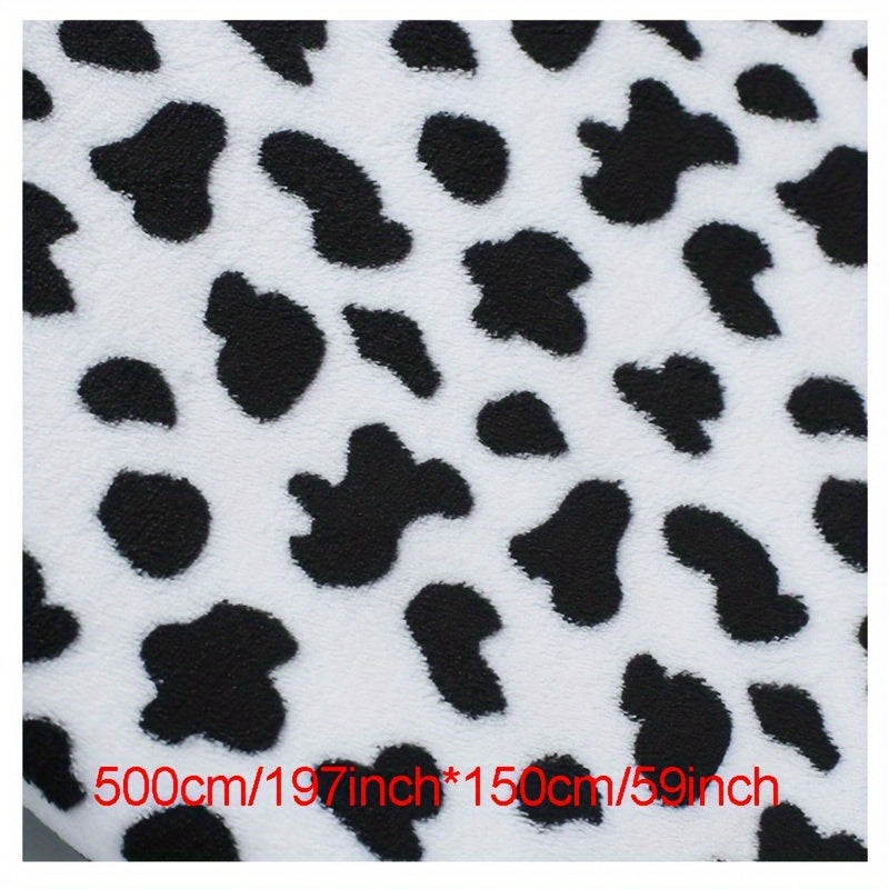 Double sided Flannel Cow Pattern Fabric Coral Velvet Handbag Pajamas