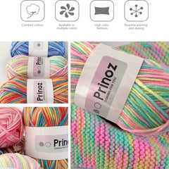 6pcs Gradient Soft Yarn DIY Craft Knit Sweater Scarf Socks Gloves 300g Bag