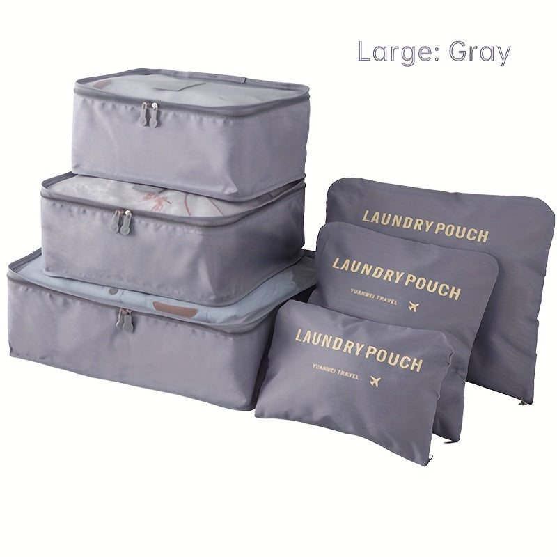 6pcs Camping Sleeping Bag Storage Bags Luggage Underwear Bra Shoes Organizer