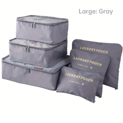 6pcs Camping Sleeping Bag Storage Bags Luggage Underwear Bra Shoes Organizer