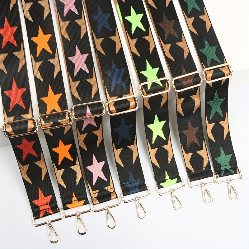 Stylish Star Pattern Bag Strap Adjustable Lightweight Shoulder Travel Accessory