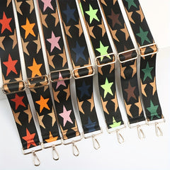 Stylish Star Pattern Bag Strap Adjustable Lightweight Shoulder Travel Accessory
