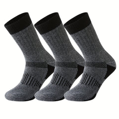 3 Pairs Men's Wool Low Cut Socks for Outdoor Exercise