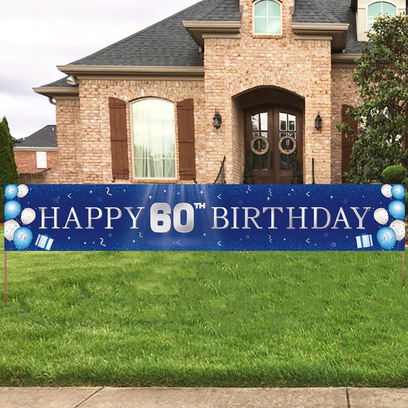 60th Birthday Banner Yard Sign 60th Birthday Decoration