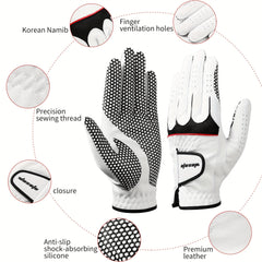 Shockproof Left Hand Golf Glove Breathable Mesh Non Slip Silicone