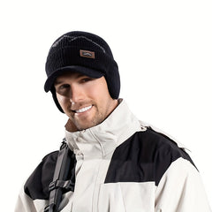 Men's Warm Knitted Hat Winter Ear Protection Baseball Cap