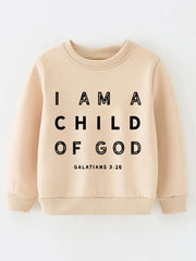 Graphic Girls Round Neck Sweatshirt Toddler Kids Tops Pullover