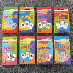 Colorful Word Recognition Flash Cards for Kids