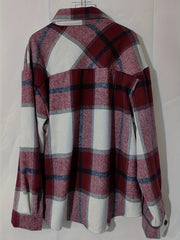 Women's Plus Plaid Long Sleeve Button-Up Shirt