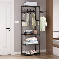 Metal Floor Coat Rack - Easy Assembly - Storage Organizer