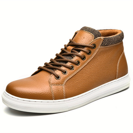Men's Leather Stitch Ankle Boots Wear Resistant Non Slip Riding