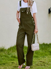 Casual Button Overall Jumpsuit Spring & Fall Women's Clothing