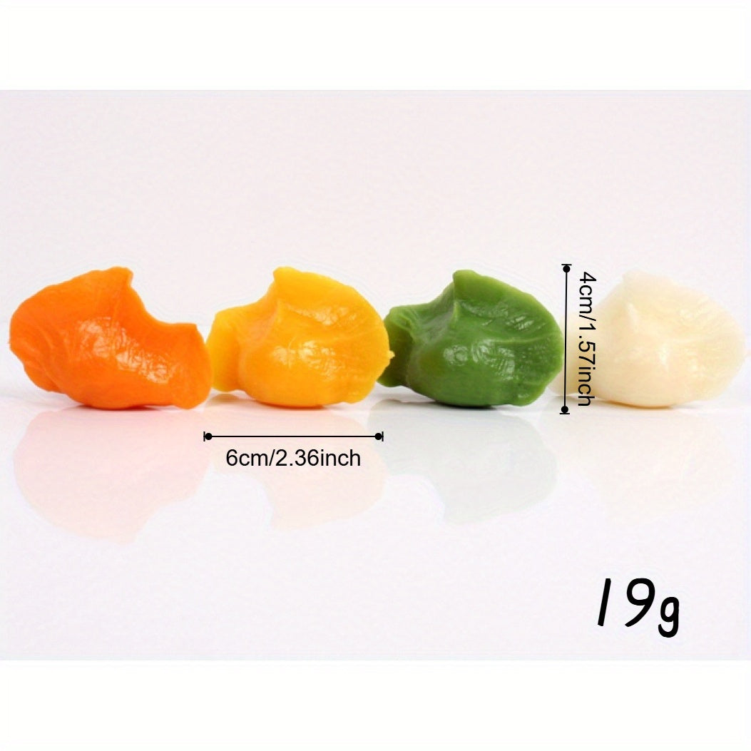 4pcs Simulated PVC Dumplings Variety Pack for Event Decor and Photography