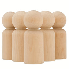 10pcs Wooden Nail Dolls 4.29cm Birch Wood DIY Painting Doll Small World Game