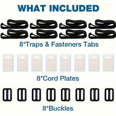 Solar Cover Reel Attachment Kit, 8 Straps & Fastener Tabs
