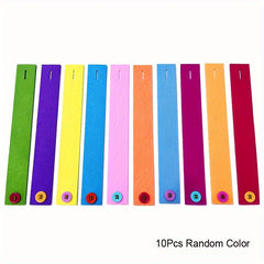 Colorful Felt Cloth Fastening Toy Button Bracelets for Kids Educational Toy