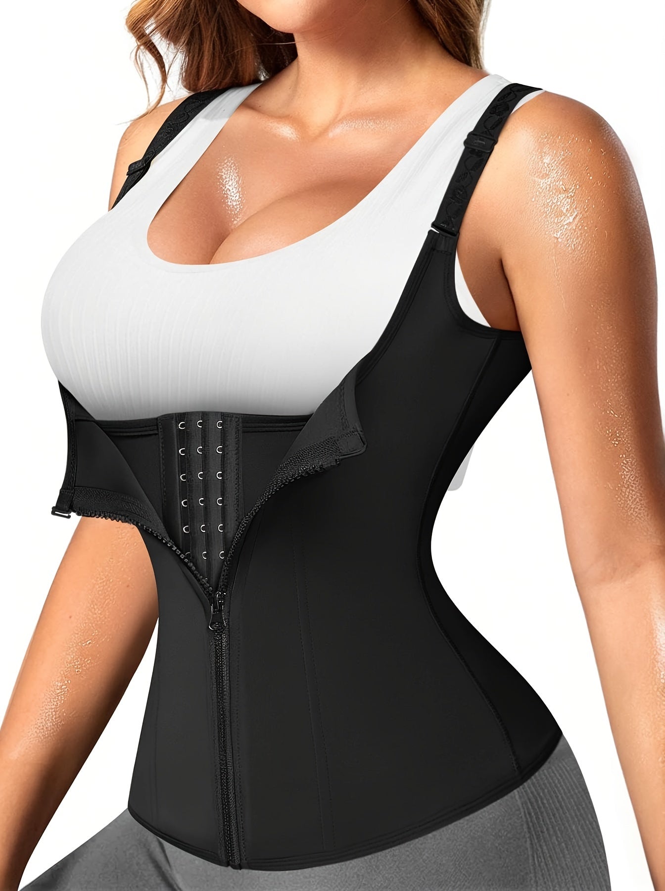 Women's Waist Trainer Corset Body Shaper w/ Adjustable Straps Tank Top
