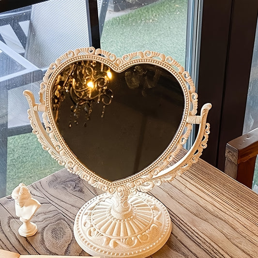 Heart Shaped Cosmetic Mirror for Makeup Vanity