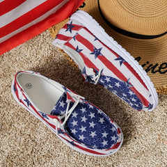 Women's American Flag Walking Shoes Soft Lightweight Breathable Sports Shoes