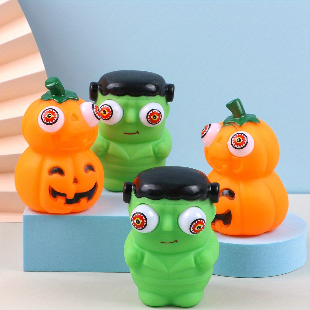 Halloween Pumpkin Squeeze Toy with Popping Eyes
