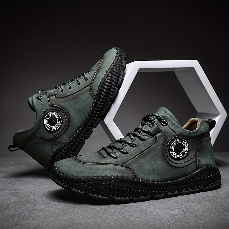 Men's Vintage High Top Lace Up Boots