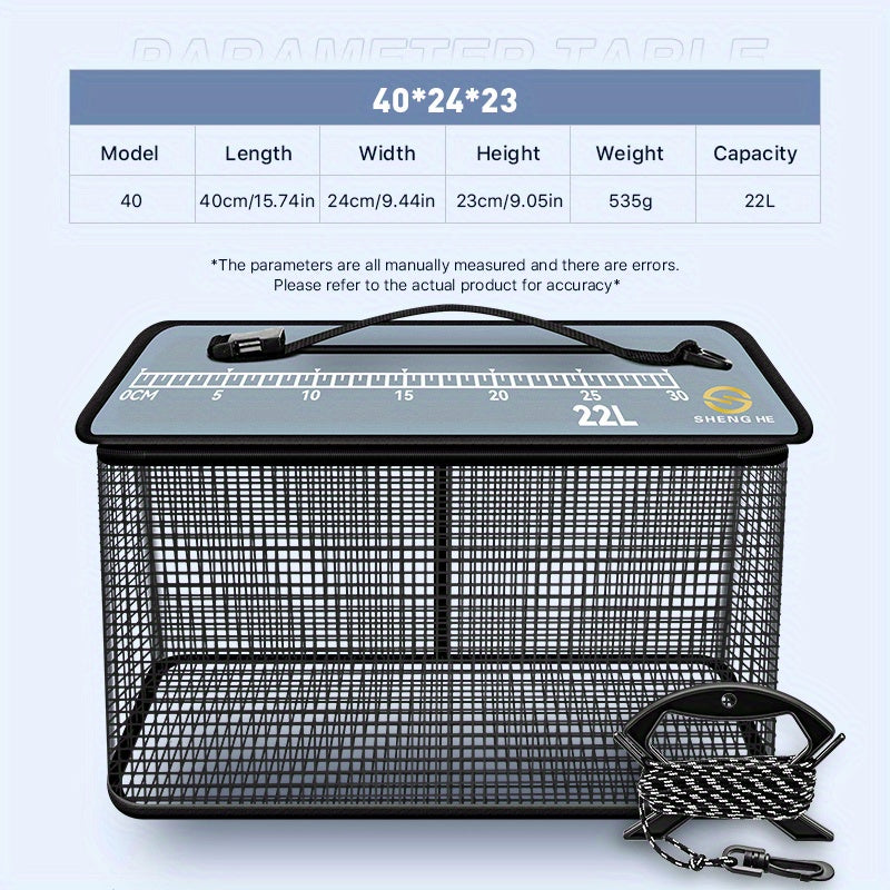 Portable Collapsible Fishing Basket with Quick Drying Technology