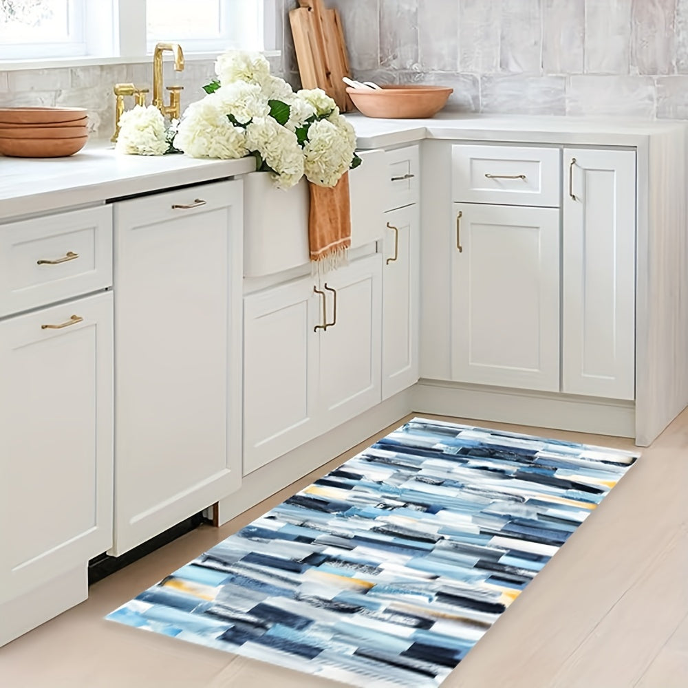 Striped Area Rug Washable Carpet for Home Decor