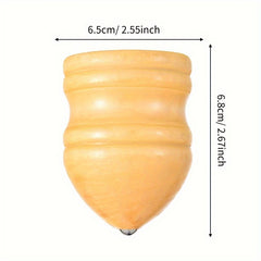 Solid Wooden Tops with Whips Fitness Ice Playing Hand Playing Wooden Toys