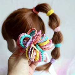 50pcs Colorful Hair Tie Hair Bands Ponytail Holders for Girls