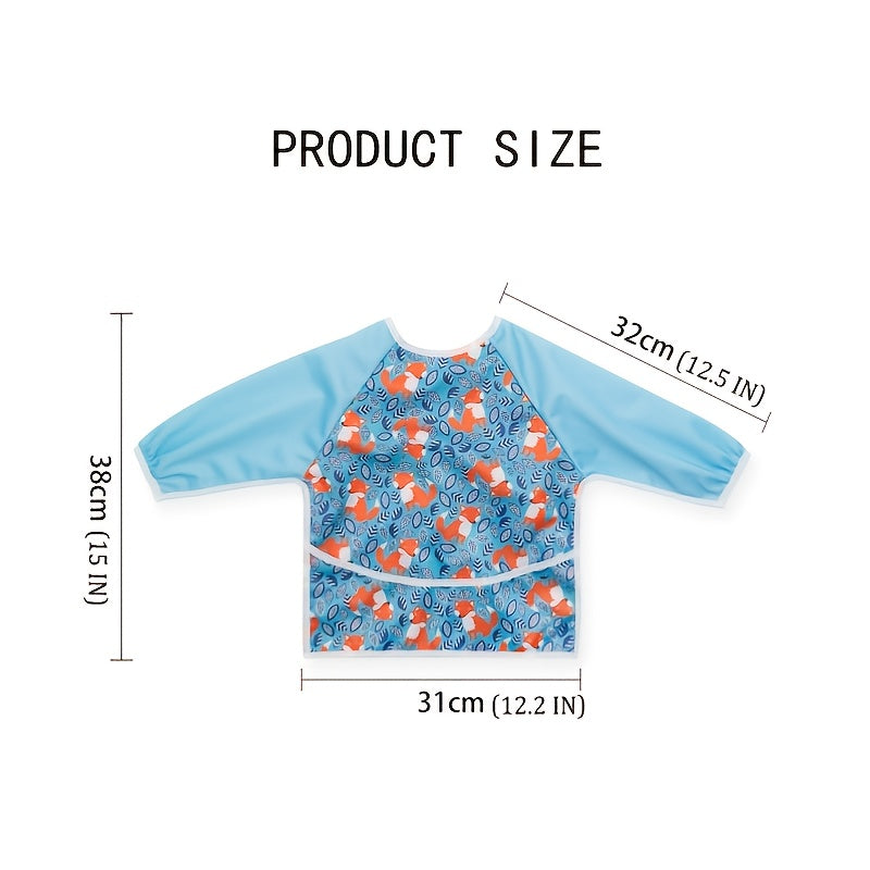 Mumsbest Long Sleeve Baby Bib Waterproof Feeding Smock Bibs