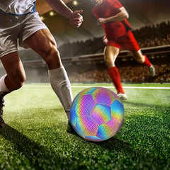Reflective Soccer Ball Standard Size 4 5 Luminous Football