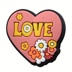 26pcs Pink Shoe Charms for Clogs Sandals Bubble Slides PVC Accessories
