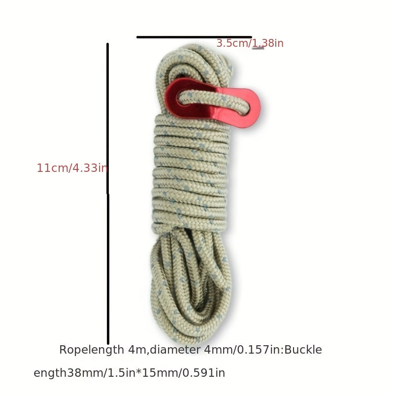 4MM Wind Rope Outdoor Canopy Support Pole Fixed Pull Rope 4m Camping Tent Rope